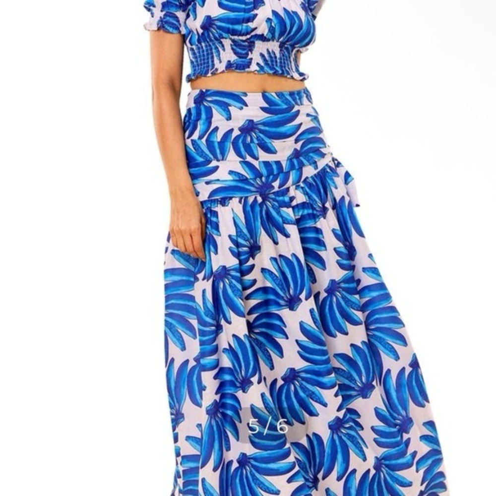 $189 HT360 Collective Banana Print Maxi Skirt NWOT - Size Small